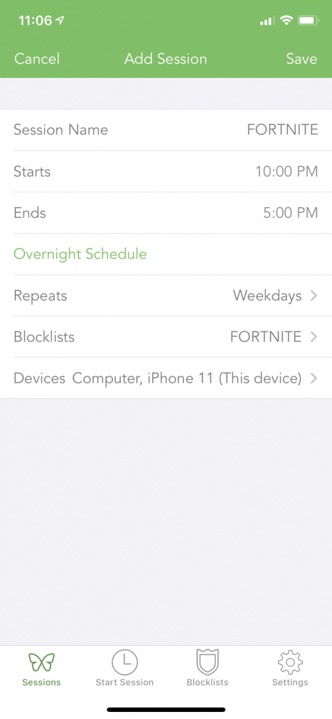 Block fortnite on weekdays for focus