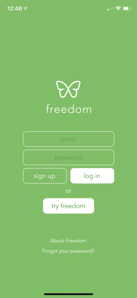 Log in or sign up for a freedom account
