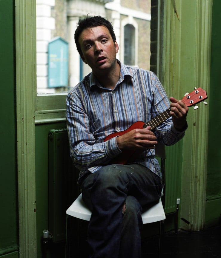 Tom Hodgkinson Founder of The Idler with his ukulele